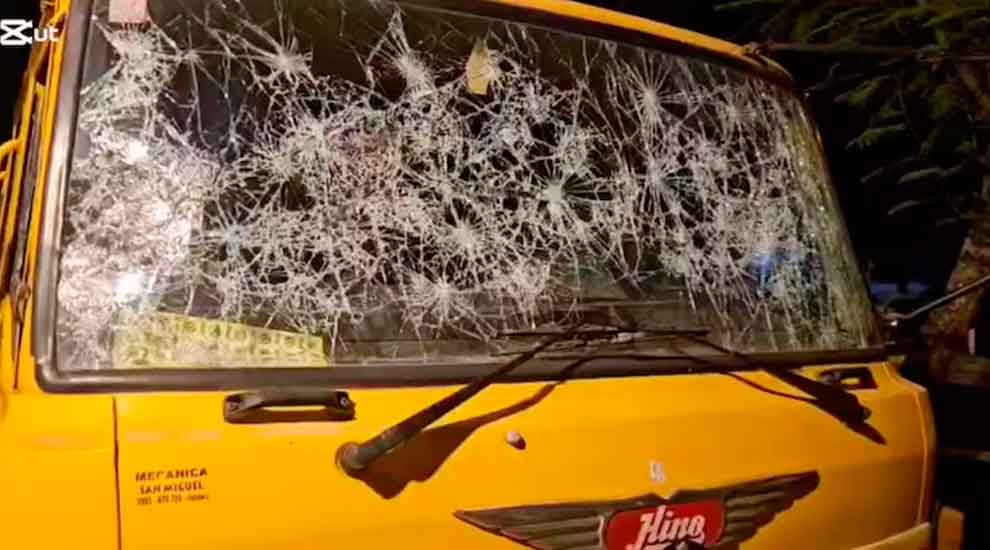 Destruyen móvil de bomberos voluntarios en San Pedro