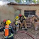 Bomberos Voluntarios de Rivera se capacitan en Garín