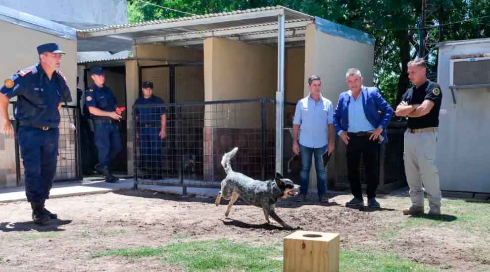 Inauguraron nuevos caniles en la División de Bomberos Zapadores