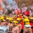 Bomberos voluntarios se movilizan en defensa de sus derechos laborales