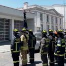Bomberos despiden a voluntario que murió tras derrumbe en un incendio