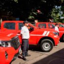 Ceremonia por los 70 años de los Bomberos con entrega de camionetas equipadas