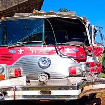 Incidente con Autobomba de Bomberos Voluntarios de San Pedro