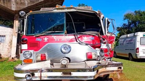 Incidente con Autobomba de Bomberos Voluntarios de San Pedro