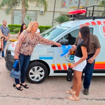 Las Breñas presentó su nueva unidad para fortalecer el servicio de emergencias
