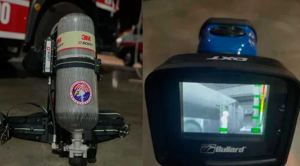 Bomberos incorporan cámara térmica y nuevos equipos de respiración