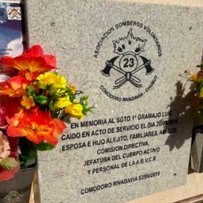 Bombero de Comodoro Rivadavia recordó a Luis Gramajo a 10 años de su partida