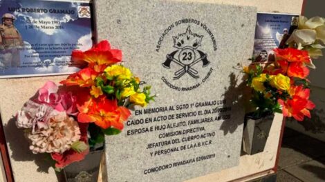 Bombero de Comodoro Rivadavia recordó a Luis Gramajo a 10 años de su partida