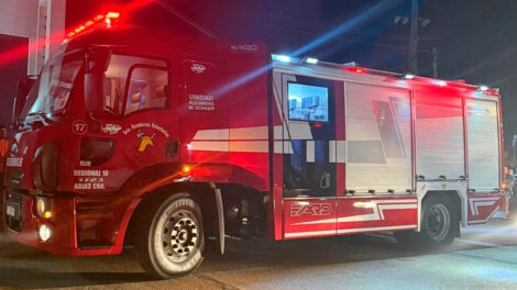 Bomberos Voluntarios de Arias presentaron su nueva unidad