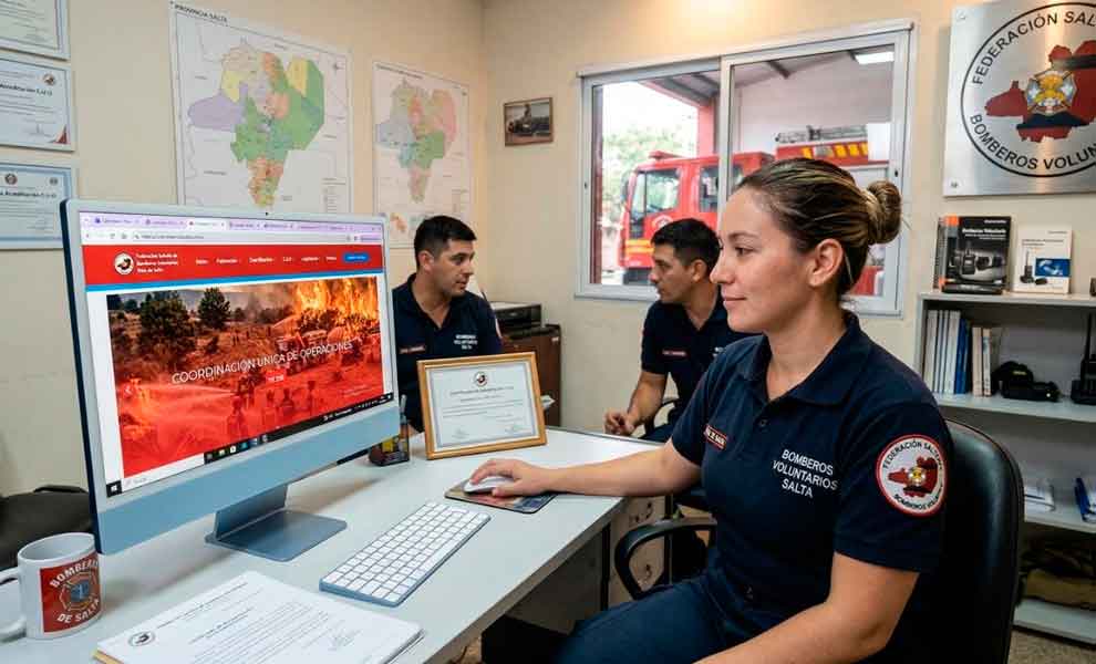 Salta: La Federación de Bomberos lanza su plataforma web y aula virtual