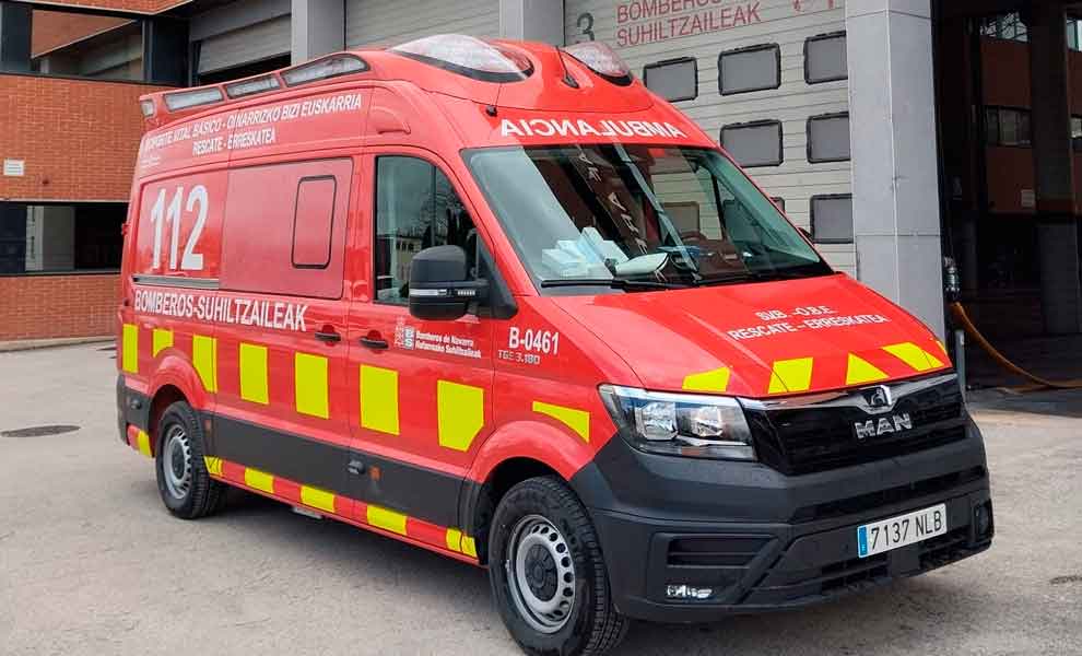 Navarra: El Servicio de Bomberos adquiere una nueva ambulancia para Tafalla