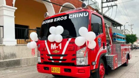 Chinú: El municipio adquiere su primer carro de bomberos propio