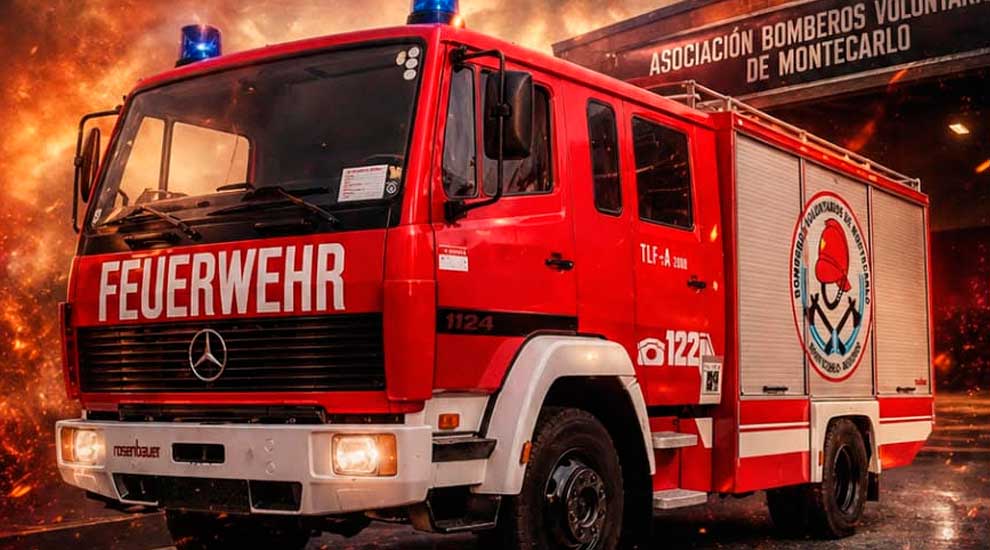 Bomberos presentan su nueva autobomba 4x4