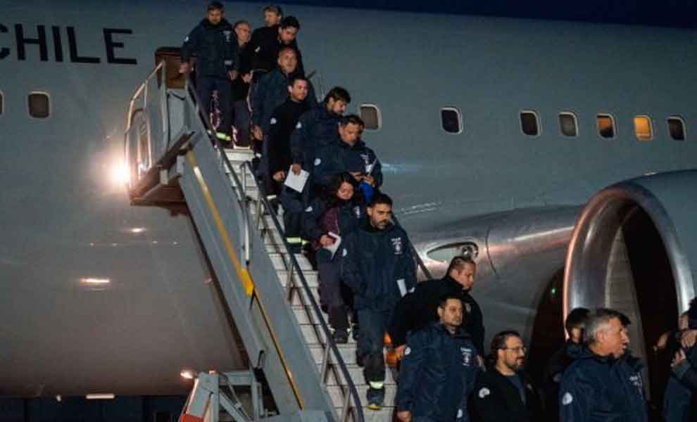 El grupo USAR de Bomberos de Chile regresó al país tras misión de rescate en Venezuela