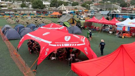 Los USAR ARG-15 y ARG-10 completaron la instalación de su campamento logístico