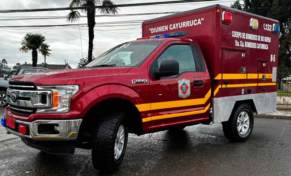 Bomberos de Río Bueno incorporó una unidad de rescate vehicular para la Quinta Compañía