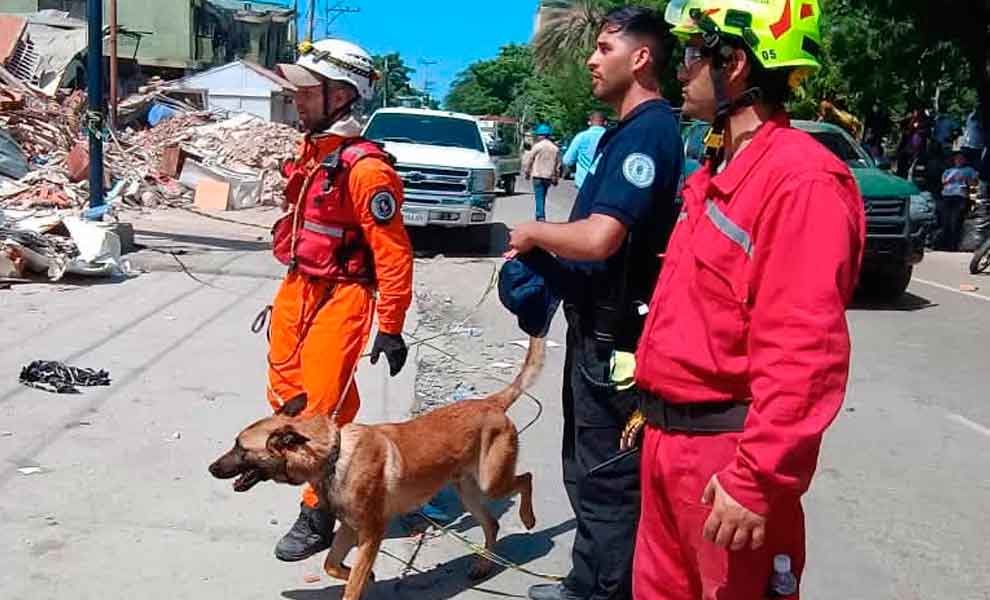 Las brigadas USAR ARG-12 y ARG-13 coordinan búsquedas técnicas en la zona cero