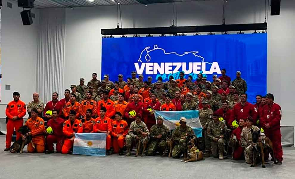 Las brigadas USAR ARG-12 y ARG-13 finalizan sus labores de rescate en Venezuela y serán relevadas por las brigadas USAR 10 de Córdoba y USAR 15 de Santa Fe.