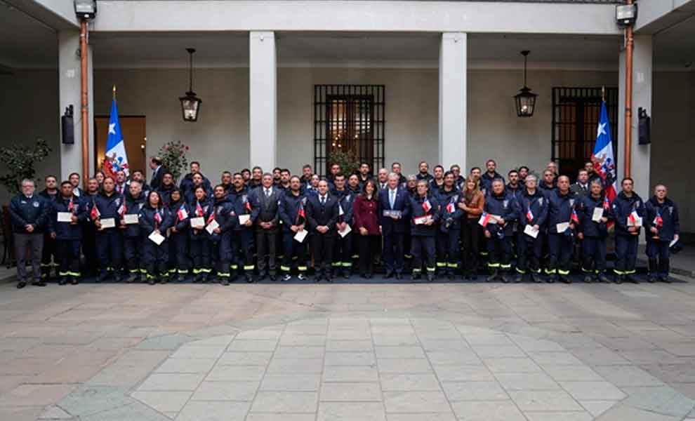 Homenaje oficial al contingente USAR de Bomberos de Chile tras su misión en Venezuela