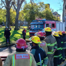 Bomberos de la Regional III se capacitaron en maniobras de abastecimiento hidráulico