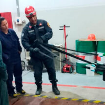 Aspirantes a bomberos fueron capacitados en rescate técnico con cuerdas