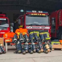 Los Bomberos Voluntarios de Las Termas recibieron una donación desde Bélgica