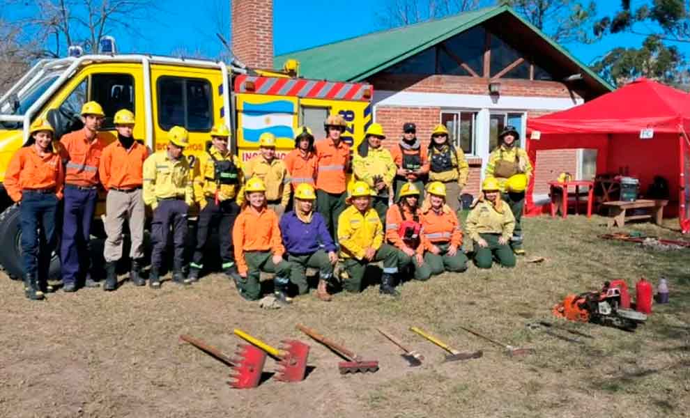 Bomberos de Concepción del Uruguay realizaron un entrenamiento sobre incendios forestales
