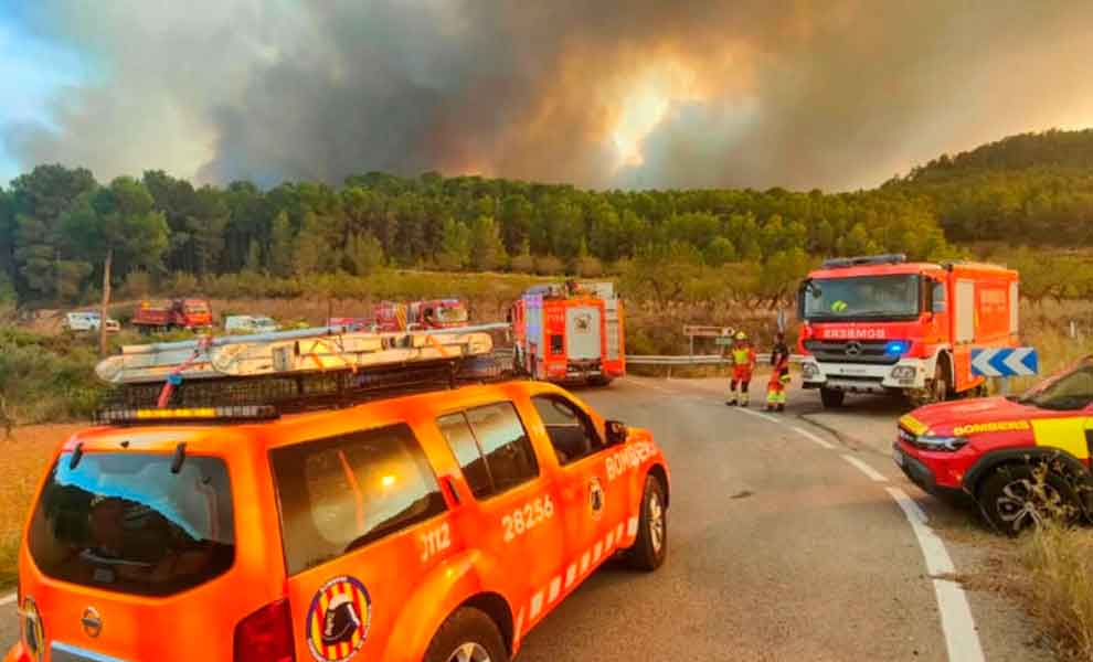 Dos bomberos forestales resultaron heridos durante las tareas de extinción de incendio
