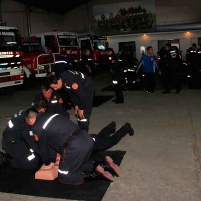 Bomberos desarrollaron una jornada intensiva de capacitación en socorrismo y atención prehospitalaria