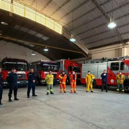Bomberos de la Regional 7 realizaron un entrenamiento sobre incendios forestales en Carcarañá