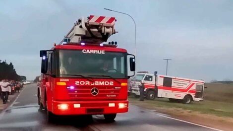 Bomberos Voluntarios de Carhué incorporaron un hidroelevador de 30 metros
